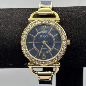 Gold Studio Time Cuff Watch